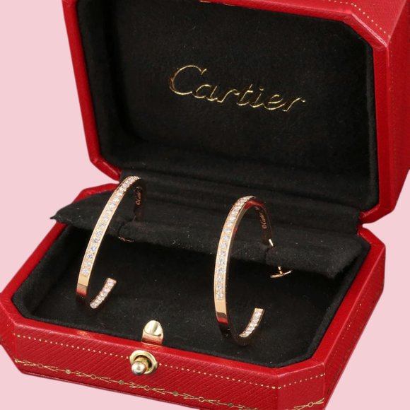 Cartier Jewelry - Cartier 18K 2.25 CTW Diamond Inside-Out Hoop Earrings